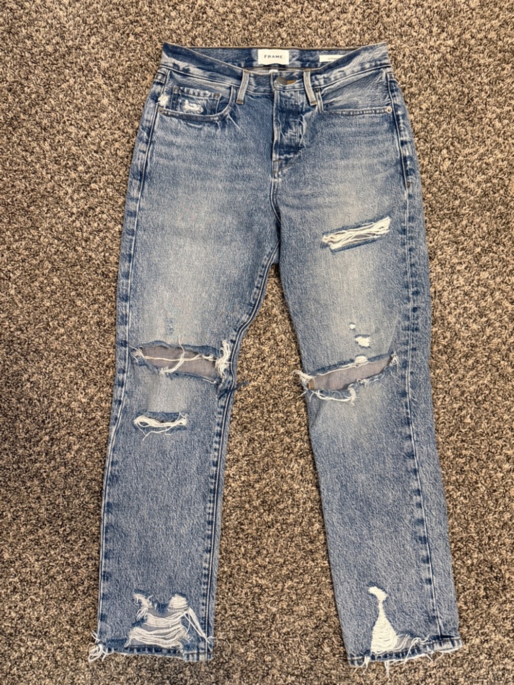 Frame Le Original in Cascade Blue Rips - Picture 3 of 4